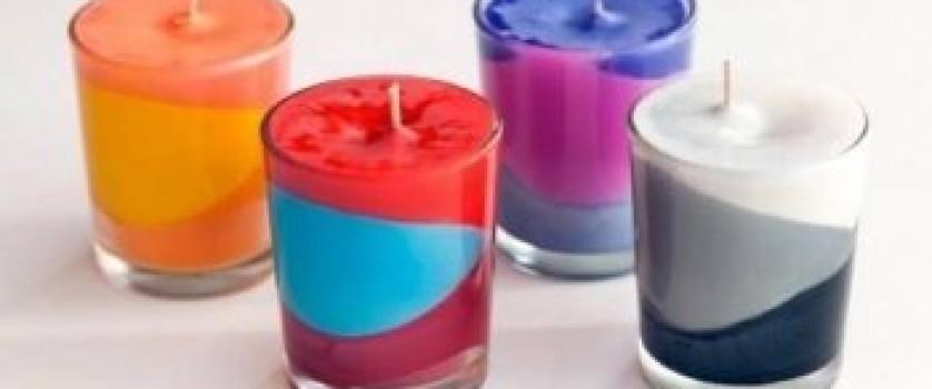 Как сделать цветные свечи своими руками