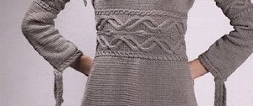 Схема вязания платья спицами